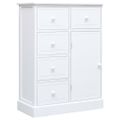 vidaXL Komoda s 10 zásuvkami biela 113x30x79 cm drevená