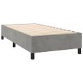 vidaXL Posteľný rám boxsping s matracom bledosivý 90x190 cm zamat