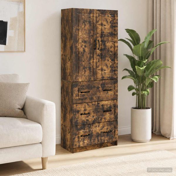 vidaXL Sada skríň 2 ks 66 x 34,5 x 87 cm Kompozitné drevo Dymový dub