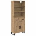 vidaXL Highboard 2 ks Remeselný dub 69,5 x 34 x 180 cm