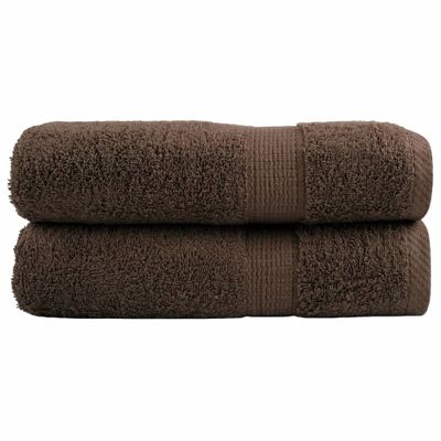 vidaXL Prémiové utierky na ruky SOLUND 2 ks hnedé 50x100 cm 600 g/m²