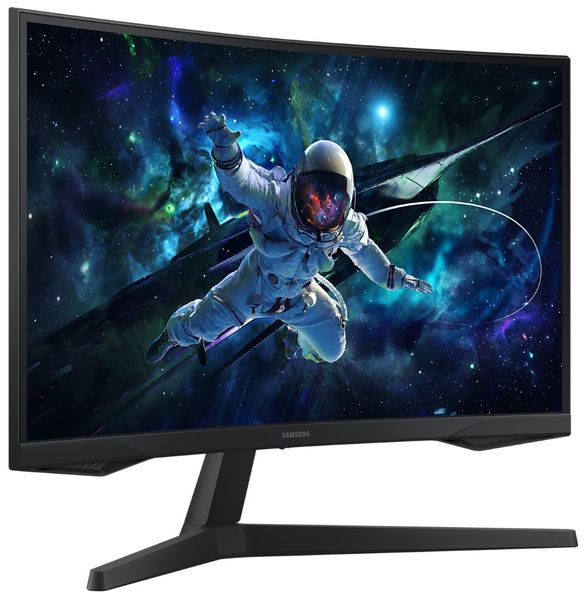 Samsung Odyssey/G55C/27"/VA/QHD/165Hz/1ms/Black/2R LED monitor, herní, prohnutý, 26,9", VA, 2560×1440, 16:9, 165Hz, 1ms, 300cd/m2, 2500:1, HDMI, DisplayPort, VESA, en. tr. F, cerný