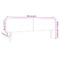 vidaXL LED hlavová doska s LED pásikmi Zelená 160 cm Zamat