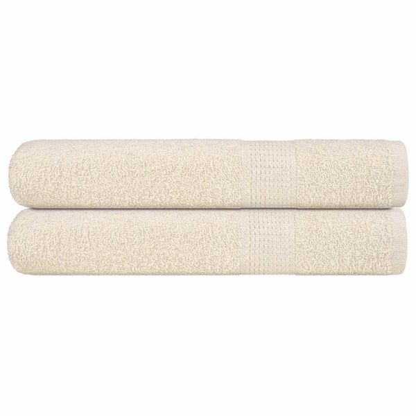 vidaXL Uteráky FROGN 2 ks krémové 100x200 cm 360 g/m²