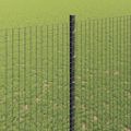 vidaXL Zvarené pletivo s podperami 10 x 1,5 m Pozinkovaná oceľ Sivá