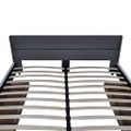 vidaXL Posteľ s matracom, LED, sivá, umelá koža 180x200 cm