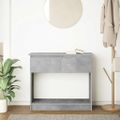 vidaXL konzolový stolík so zásuvkami betónová sivá 85,5x38,5x74,5 cm