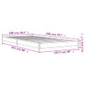 vidaXL Posteľný rám hnedý dub 100x200 cm kompozitné drevo a kov