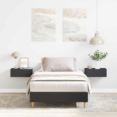 vidaXL Posteľný rám bez matraca čierny 90x200 cm kompozitné drevo