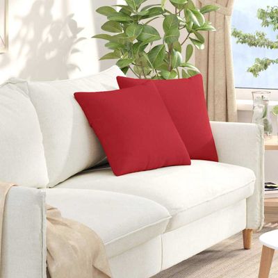 vidaXL Vankúše na pohovku 2 pcs Červená 45 x 45 cm látka