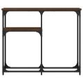 vidaXL Konzolový stolík hnedý dub 90x22,5x75 cm kompozitné drevo