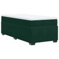 vidaXL Posteľný rám boxsping s matracom tmavozelený 80x200 cm zamat