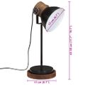 vidaXL Stolová lampa 25 W čierna 17x17x50 cm E27