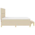 vidaXL Posteľ s pružinovým rámom s vankúšom Krémová 200 x 180 cm látka