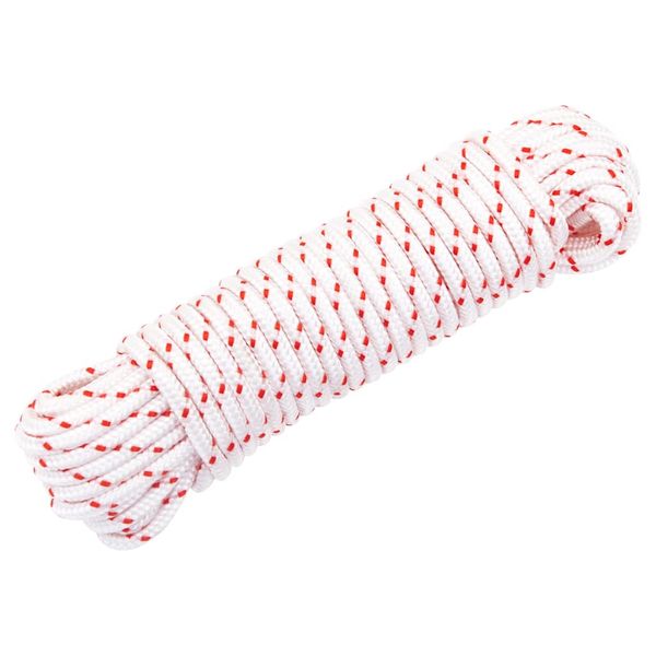 VidaXL ťažná štartovacia šnúra biela a červená Ø4 mm 10 m nylon