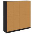 vidaXL Highboard 2 ks Čierny dub 68 x 37 x 142 cm Kompozitné drevo