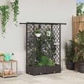 vidaXL Vyvýšený záhon s mriežkou a strechou Hnedá 124 x 40 x 121 cm PP