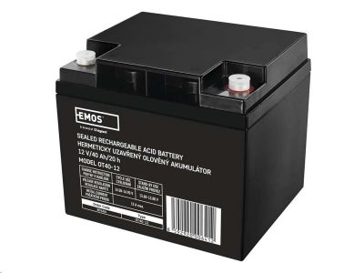 Baterie olověná 12 V / 40 Ah EMOS bezúdržbový akumulátor M6