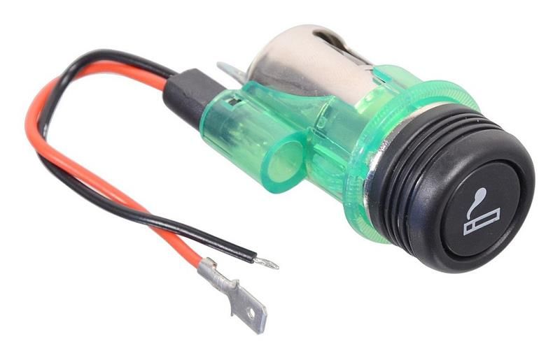 Zapalovač Compass 07402 12 V do auta s osvietom EURO