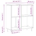 vidaXL Skrinka na platne čierna 84,5x38x89 cm kompozitné drevo