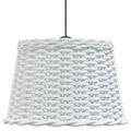 vidaXL Tienidlo na stropnú lampu biele Ø40x26 cm prútené