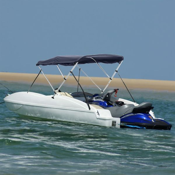 vidaXL Strieška Bimini s 3 oblúkmi a stenami 183x(154-167)x137 cm