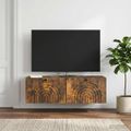 vidaXL Nástenná TV skrinka Dymový dub 98 x 31 x 30 cm Kompozitné drevo