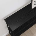 vidaXL Konzolový stôl Čierny dub 100 x 22,5 x 75 cm Kompozitné drevo