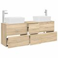 vidaXL Set kabinetov do kúpeľne 3 ks Dub sonoma 53 x 34,5 x 63 cm