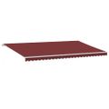 vidaXL Ručne zaťahovacia markíza s LED vínová 600x350 cm