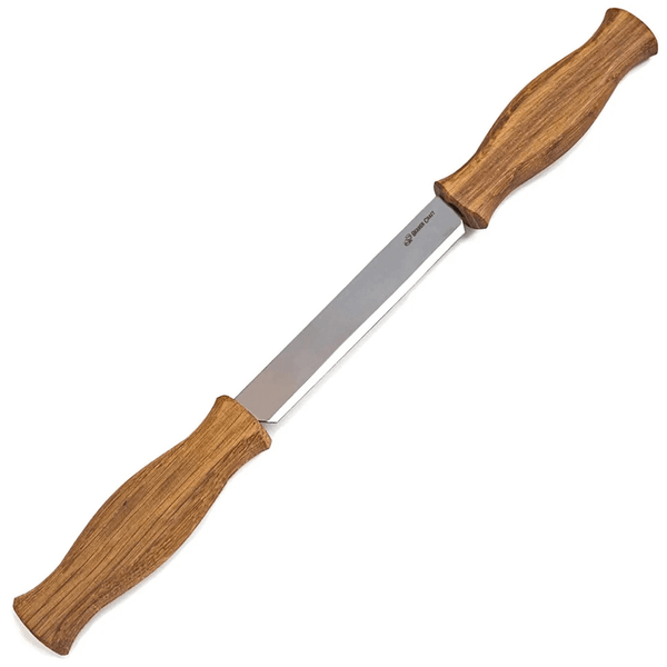 DK1S Beavercraft Drawknife 3mm with Oak Handle with Leather Sheath