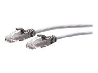 Šedý - Patch kábel - RJ-45 (M) do RJ-45 (M) - 2,7 m - 4,8 mm - UTP - CAT 6a - lisovaný, prevedenie bez hrbolčekov - sivá