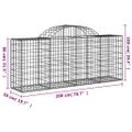 vidaXL Oblúkové gabionové koše 18 ks 200x50x80/100 cm pozink. železo
