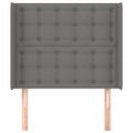 vidaXL Čelo postele so záhybmi tmavosivé 103 x 16 x 118/128 cm látka