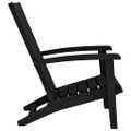vidaXL Záhradné stoličky Adirondack 2 ks čierne polyratan