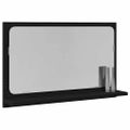 vidaXL Zrkadlová polica Čierny dub 60 x 10,5 x 37 cm Kompozitné drevo