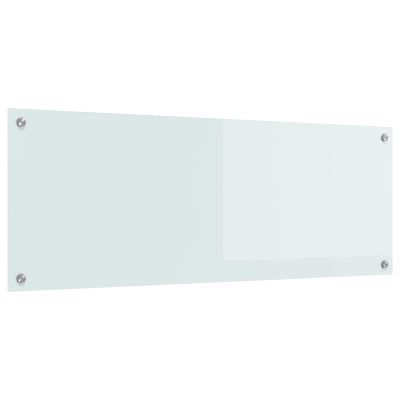 vidaXL Kuchynský obklad Biela 110 x 40 cm tvrdené sklo