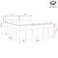 vidaXL Posteľ boxspring s matracom Tmavosivá 140 x 190 cm Látka