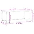 vidaXL Konferenčný stolík dymový dub 102x50x40cm sprac. drevo a železo
