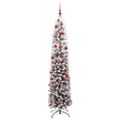vidaXL Umelý vianočný stromček Zelená 180 cm PVC, oceľ a plast