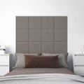 vidaXL Nástenné panely 12 ks bledosivé 30x30 cm zamatové 1,08 m²