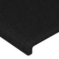 vidaXL Čelo postele so záhybmi čierne 203x23x118/128 cm látka