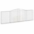 vidaXL Oblúkový gabionový kôš 400x30x120/140 cm pozinkované železo