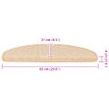 vidaXL Schodové rohože 15 ks 65x21x4 cm krémové, polkruhové, veľké