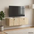 vidaXL Nástenná TV skrinka 98 x 31 x 30 cm Dub sonoma Kompozitné drevo