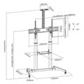 SBOX  FS-3610, TV floor stand on wheels