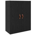 vidaXL Highboard Čierny dub 69,5 x 34 x 180 cm Kompozitné drevo