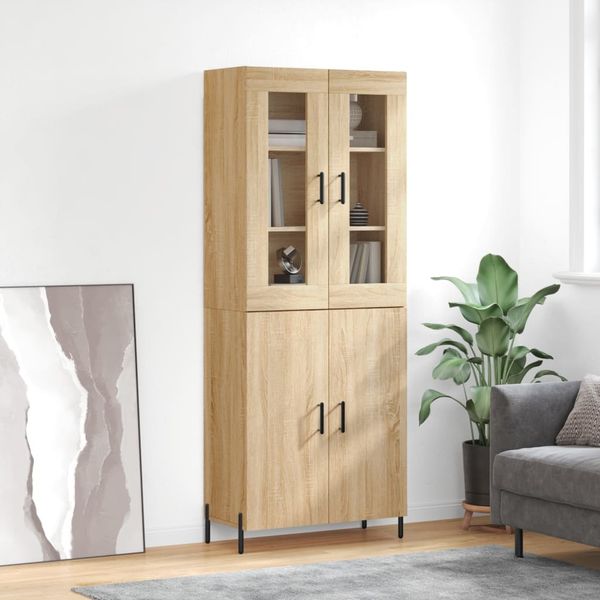 vidaXL Vysoká skrinka dub sonoma 69,5x34x180 cm spracované drevo