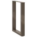 vidaXL Nohy k jedálenskému stolu v tvare U, 2 ks, prírodná oceľ, 50 x (72-73) cm, oceľ
