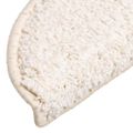 vidaXL Schodové rohože 15 ks 56x17x3 cm biele polkruhové